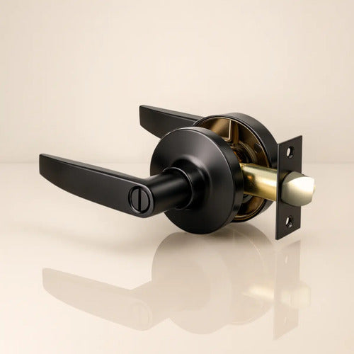 Manija Premium Sin Llave Para Puerta Interior Exterior Negro