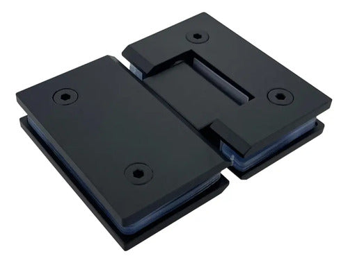 Bisagra Blindex 180 Grados Mampara Vidrio 6 A 12mm Negro