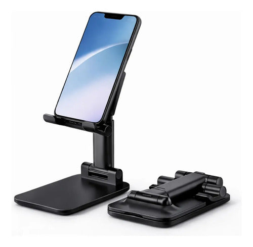 Soporte Plegable Para Celular De Escritorio Ajustable Negro