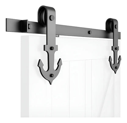 Kit Riel Granero 2m Con Ruedas Ancla Para Puerta Corrediza Puerta Simple