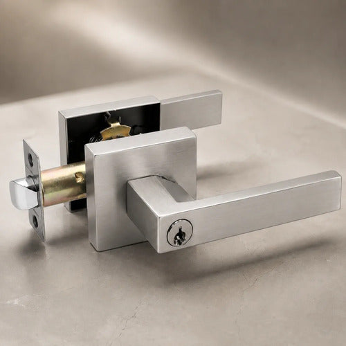 Manija Línea Gloss Interior Exterior Con Llave Niquelada