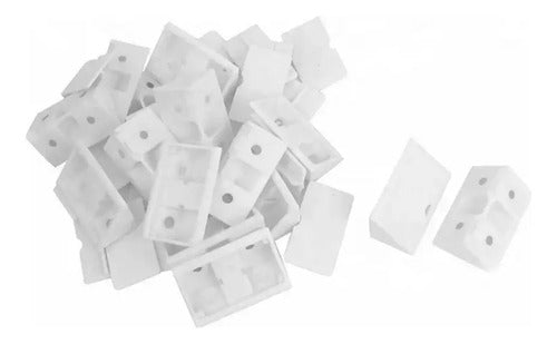 Escuadra Plástica Refuerzo Para Muebles Pack 10 Unidades Blanco