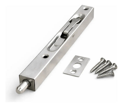 Pasador De Canto Embutido 200mm Acero Inoxidable Plateado