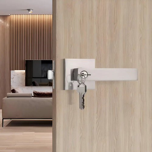 Manija Línea Gloss Interior Exterior Con Llave Niquelada