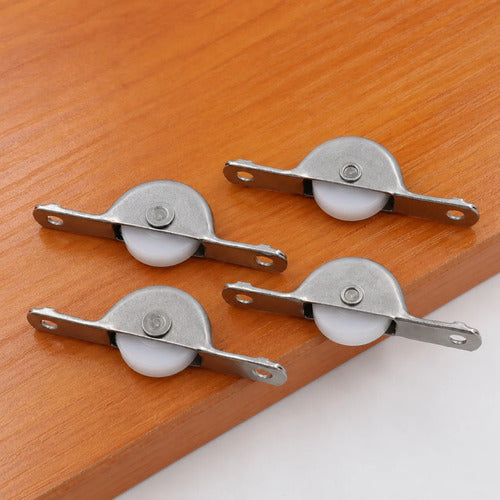Rueda Nylon Coliza 25 Mm Para Puertas, Carritos Y Muebles Blanco