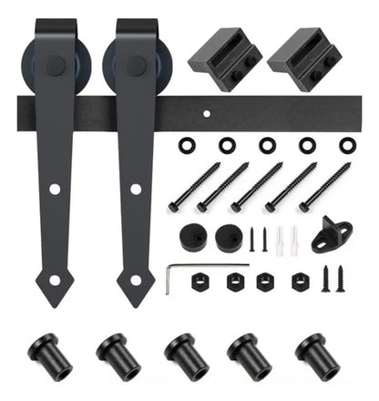 Kit Riel Granero 2 Metros Para Puerta Corrediza Rueda Flecha