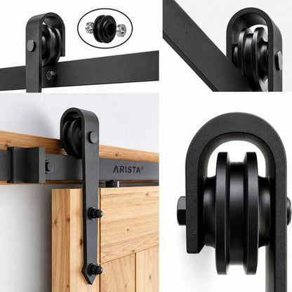 Kit Riel Granero 2 Metros Para Puerta Corrediza Rueda Flecha