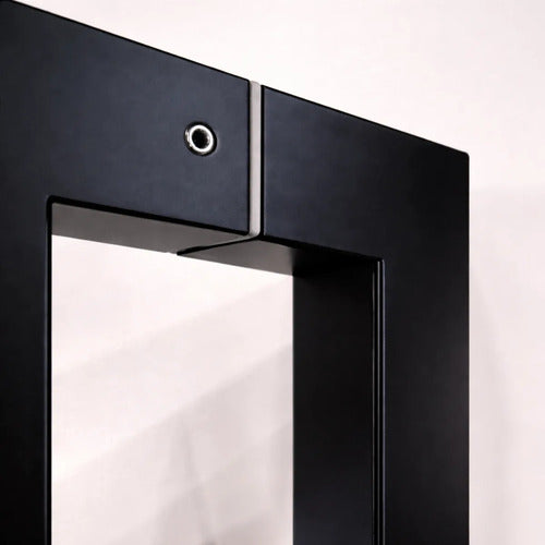 Manijón Doble Cuadrado 30cm Para Vidrio O Madera Negro