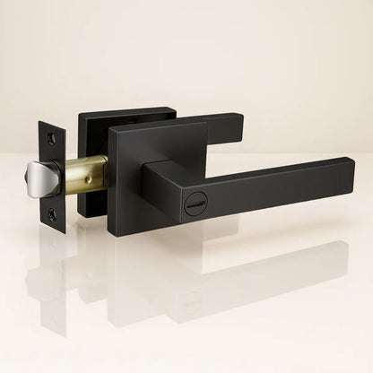 Manija Gloss Sin Llave Para Puerta Interior Exterior Negro