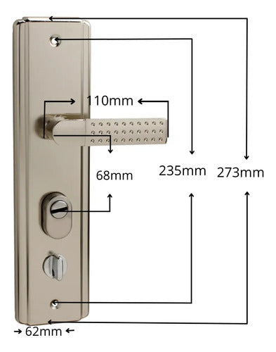 Frente Universal Con Manijas Para Puertas De Chapa Blindadas Opal