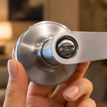 Manija Premium Sin Llave Para Puerta Interior Exterior Plateado