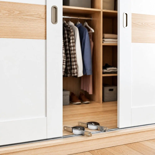 Rueda Colisa Nylon 25mm Para Muebles Puertas Cajones Pack 10 Blanco