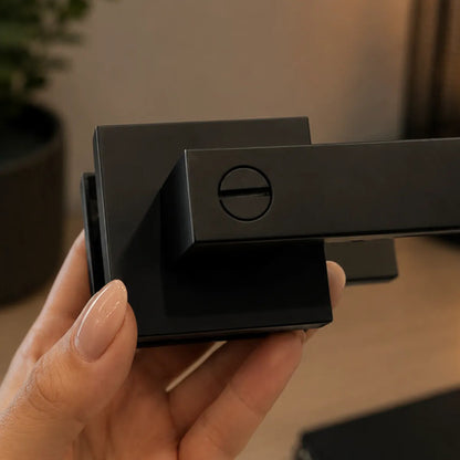 Manija Gloss Sin Llave Para Puerta Interior Exterior Negro