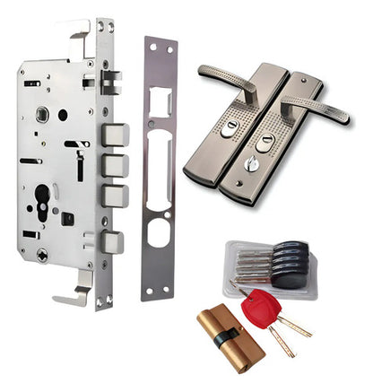 Kit Cerradura Multianclaje Para Puertas De Chapa Blindadas Puerta Izquierda